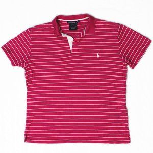 Medium Ralph Lauren Golf Pink Striped Polo